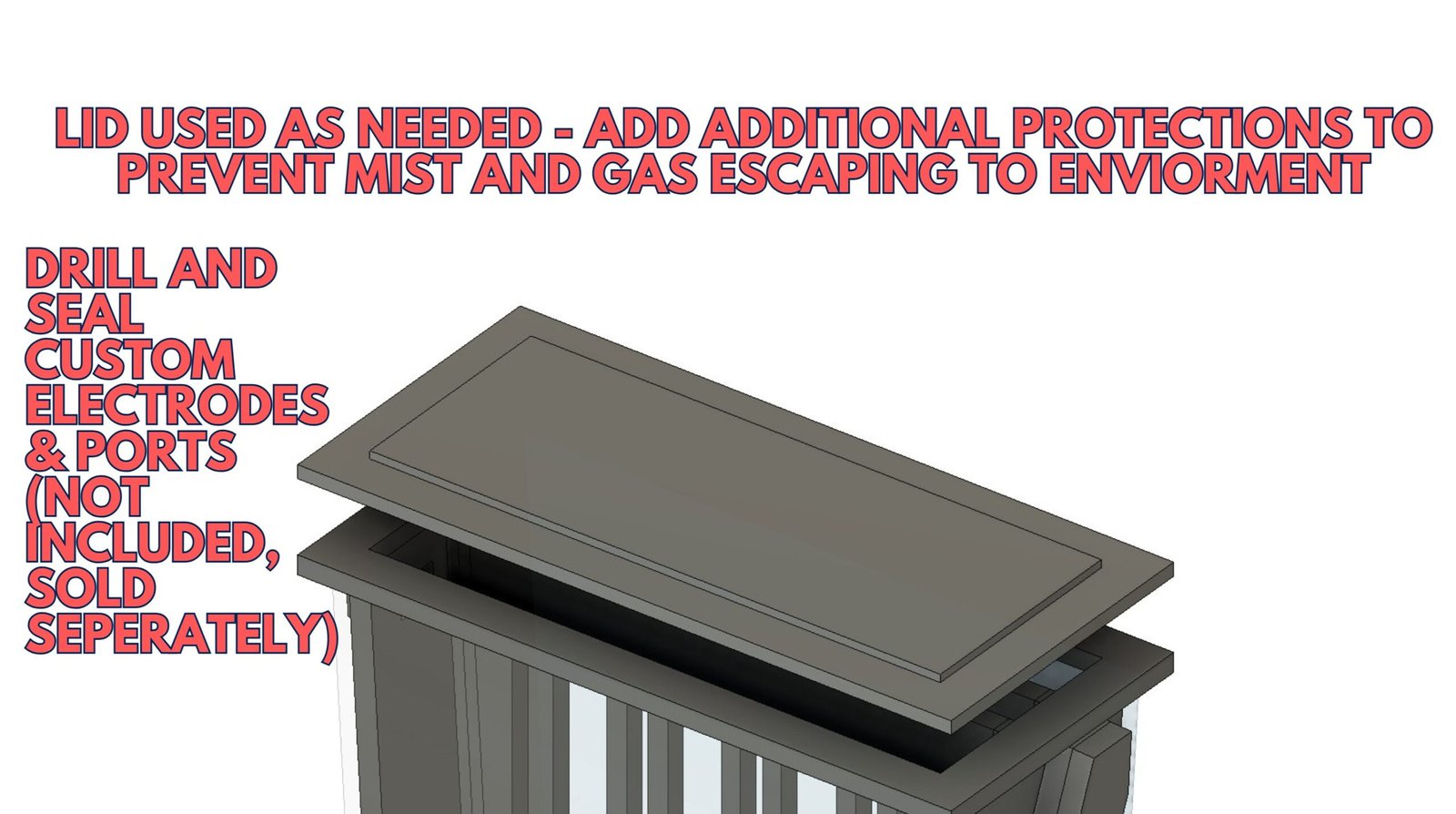 V1 Unassembled Electrolysis Cell CLEAR - Image 5