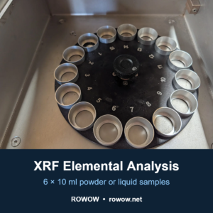 XRF elemental analysis service, six samples